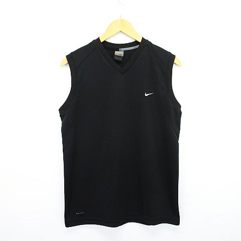 ナイキ Nike Tシャツ カットソー ノースリーブ Vネック ロゴ M ブラック スポーツウェア Ekm メンズ 1 ベクトルパーク