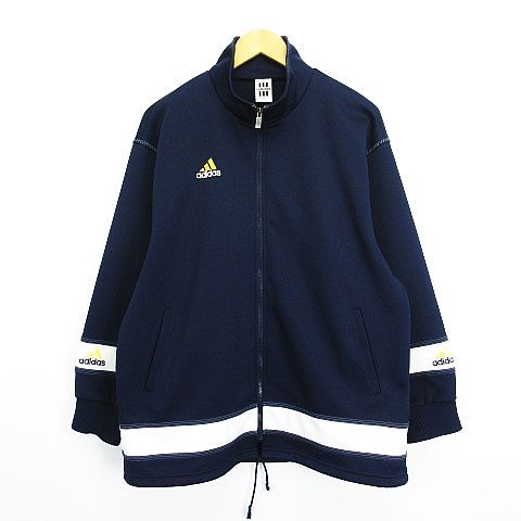 adidas ジップアップジャケット XL 白/ネイビー　エキップメント adidas ジップアップジャケット ホワイト/ネイビー adidas ジップ