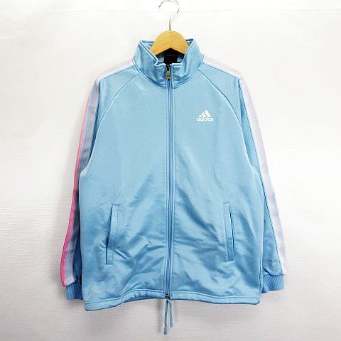 adidas ライトブルー ジャージジャケット M adidas ライトブルー