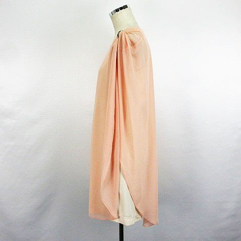 クードシャンス Cdec Coup De Chance ワンピース チュニック ノースリーブ Vネック フェイクレイヤード シフォン ビジュー 38 コーラルピンク アイボリー Ekm レディース 1 ベクトルパーク