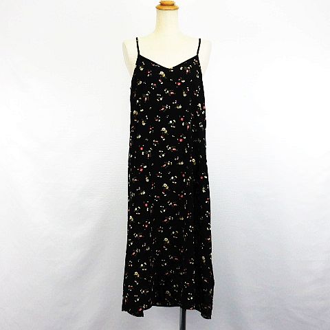 オンワード樫山 ワンピース チュニック キャミワンピ ロング丈 花柄 2 ブラック Ekm レディース 1 ベクトルパーク