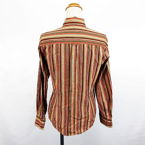 ポールスミスの茶系ブラウス フラミンゴ動物】PAUL SMITH シャツ ポールスミスの茶系ブラウス フラミンゴ動物】PAUL SMITH シャツ