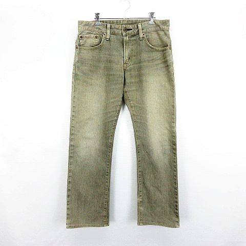 エドウィン Edwin Eg503 カラー デニム ジーンズ ボトムス ストレート ユーズド加工 ストレッチ 32 カーキ Ekm メンズ 1 ベクトルパーク