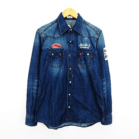 ミキハウス　ダブルビー　DOUBLE.B デニムシャツ UVカット 110 ミキハウス ダブルB ママ用 デニムシャツ