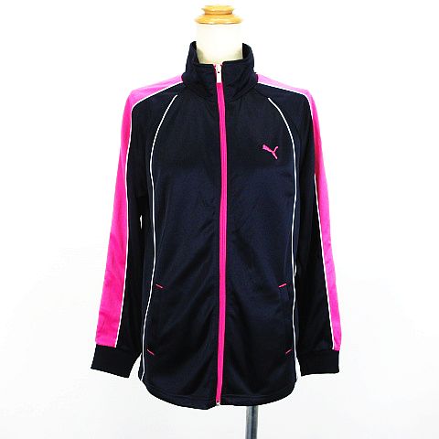 PUMA ジップアップジャケット M ネイビー 9 PUMA ジップアップジャケット S-M ネイビー/ピンク - メルカリ