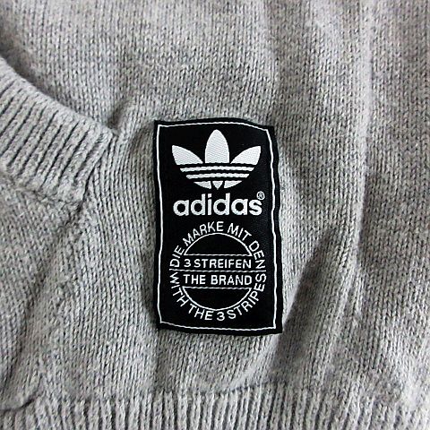美品◆アディダスオリジナルス adidas ニットパーカー◆グレー