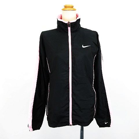 ナイキ Nike ジャンパー ブルゾン ウィンドブレーカー 長袖 ジップアップ ロゴ 裏メッシュ M ブラック ピンク スポーツウェア Ekm レディース 1 ベクトルパーク