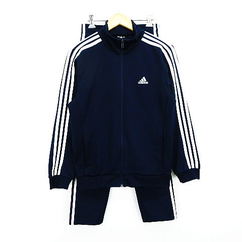 アディダス Adidas セットアップ 上下 ジャージ ジャケット 長袖 ジップアップ パンツ ロング丈 ライン ロゴ S ネイビー ホワイト スポーツウェア Ekm メンズ 1 ベクトルパーク