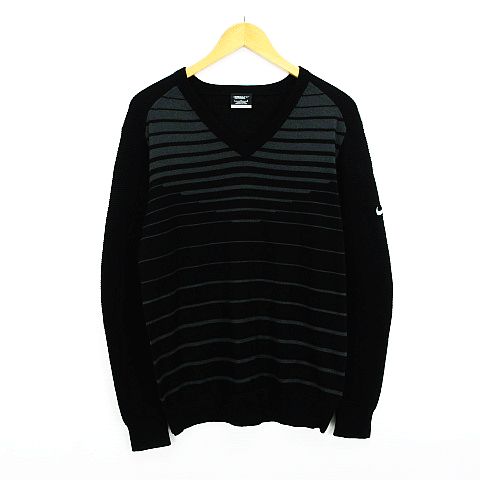 ナイキゴルフ NIKE GOLF ニット セーター 長袖 Vネック ボーダー ロゴ 