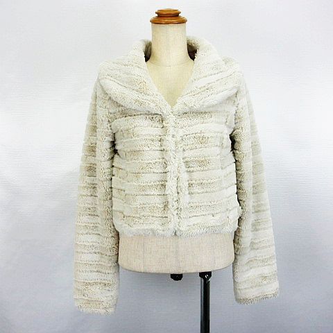 マーキュリーデュオ Mercuryduo コート アウター 長袖 ボリューム衿 フェイクファー F アイボリー Ekm レディース 1 ベクトルパーク