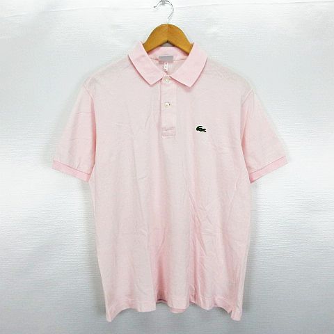 ラコステ Lacoste ポロシャツ 半袖 ロゴ ワッペン コットン 5 ピンク Ekm メンズ 1 ベクトルパーク
