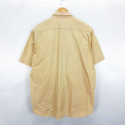 ステューシー STUSSY シャツ 半袖 ストライプ ロゴ コットン XL 