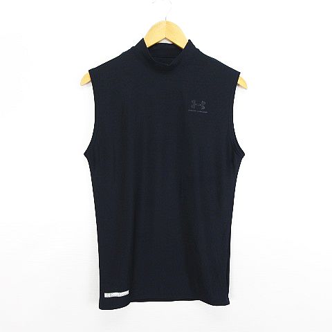 アンダーアーマー Under Armour インナーシャツ ノースリーブ ハイネック ロゴ ストレッチ Xl ネイビー スポーツウェア Ekm メンズ 1 ベクトルパーク