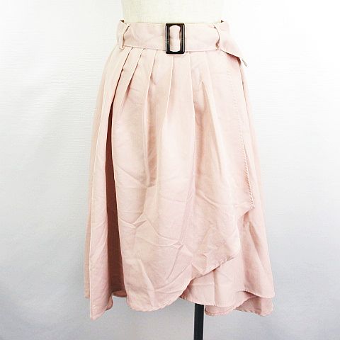 セシルマクビー CECIL McBEE スカート ボトムス ロング丈 フレア イージー F ピンク ※EKM レディース