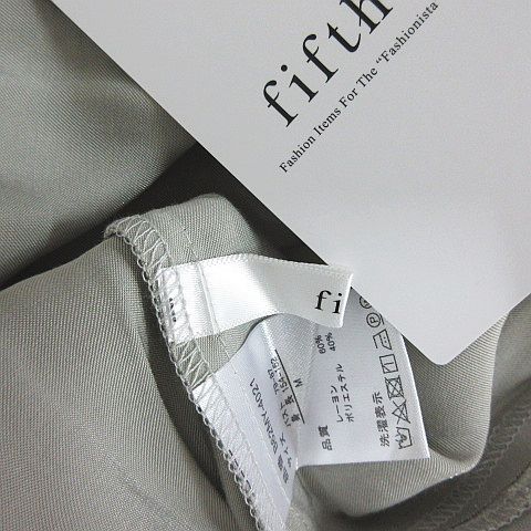 未使用品 フィフス Fifth キャミワンピース チュニック ロング丈 光沢 M グリーン Ekm レディース 1 ベクトルパーク