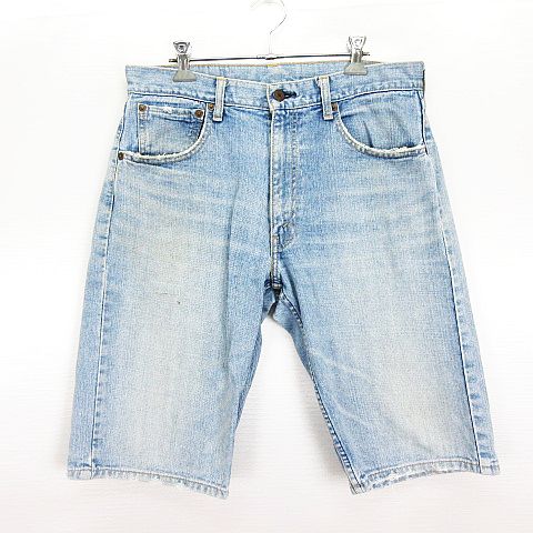 リーバイス Levi S Su534 02 デニム ジーンズ ボトムス ハーフパンツ ユーズド加工 32 ライトブルー Ekm メンズ 1 ベクトルパーク