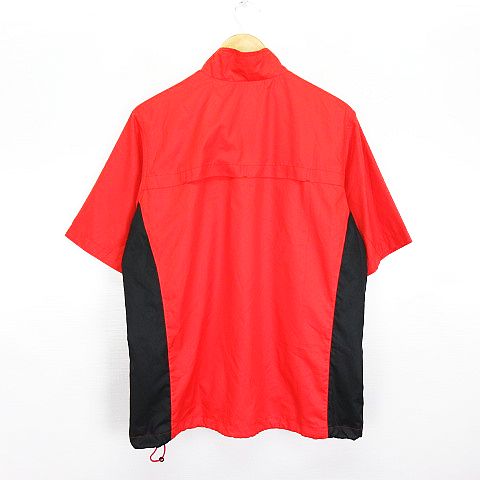 ナイキゴルフ　メンズ　半袖　ハーフジップ　ブルゾン　裏メッシュ　ブラック　L