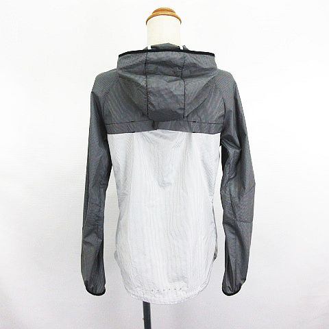 ナイキ RUNNING ウィンドブレーカー 長袖 フード チェック S 赤×紫 ナイキ NIKE RUNNING ジャンパー ブルゾン ウィンドブレーカー 長袖