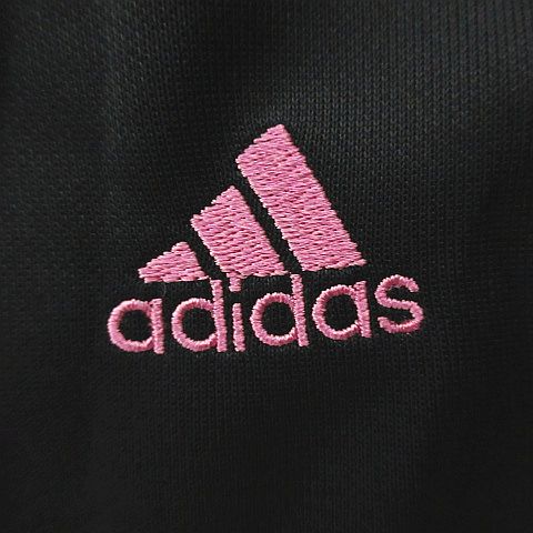adidas ピンク ジップアップジャケット刺繍ロゴ　背面ロゴ　L ea4f67078590ec031fbdde1132a00f