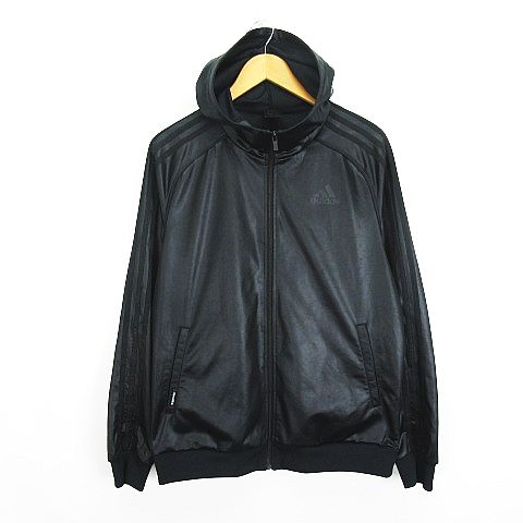 【元値¥13,200】新品未使用 adidas ブラックジャージジャケット adidas ジャージ ファイヤーバード メタリックトラックトップ