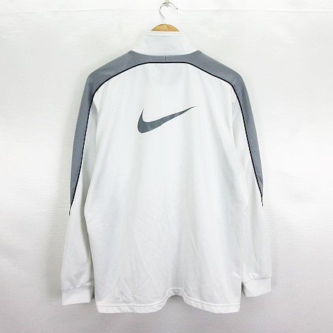 ナイキ NIKE ジャージ ジャケット 長袖 ジップアップ ロゴ L ホワイト