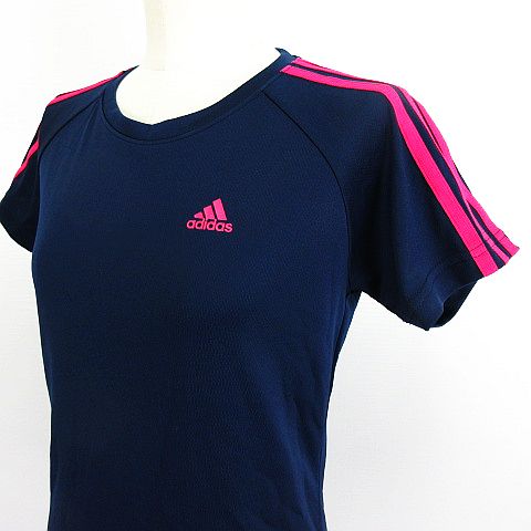 韓国 [adidas] クルーネック ライン ロゴ 半袖 Tシャツ(2color) アディダス レディース Tシャツ 半袖 トレフォイル インナー