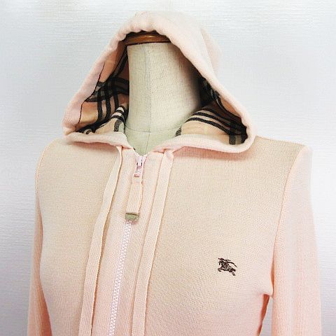 バーバリーピンクニットパーカー