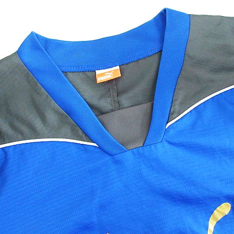 プーマ PUMA ピステ ウィンドブレーカー 長袖 地模様 ロゴ O ブルー