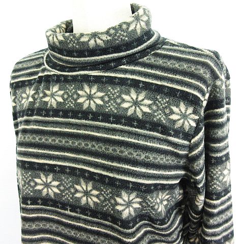 未使用品 La blarNu カットソー 長袖 タートルネック ノルディック柄