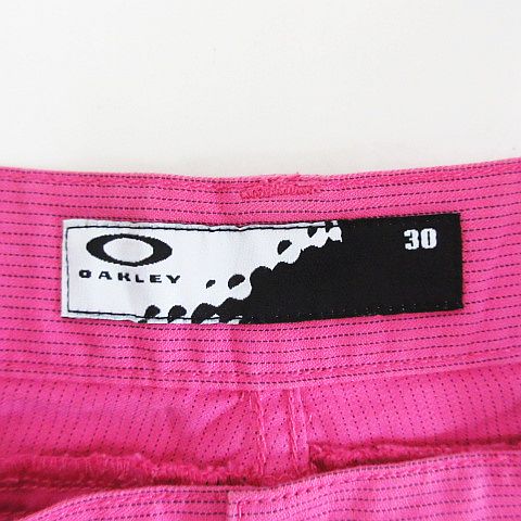 OAKLEY ピンク ストライプパンツ ウエスト45cm オークリー OAKLEY パンツ ボトムス ブーツカット ストライプ