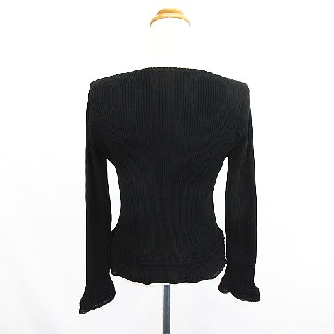 COURREGES クレージュ カーディガン　ニット　セーター　リブ　ブラック COURREGES クレージュ カーディガンニットセーターリブブラック