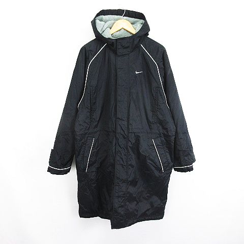 NIKE ナイキ ジップアップジャケット 刺繍ロゴ ネイビー 白 L 90s Nike