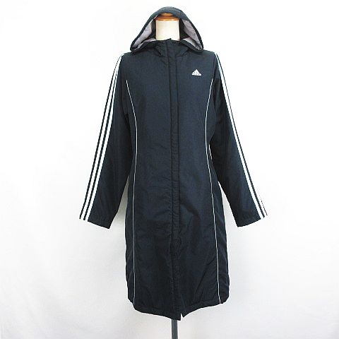 アディダス adidas ベンチコート アウター 長袖 フード ジップ