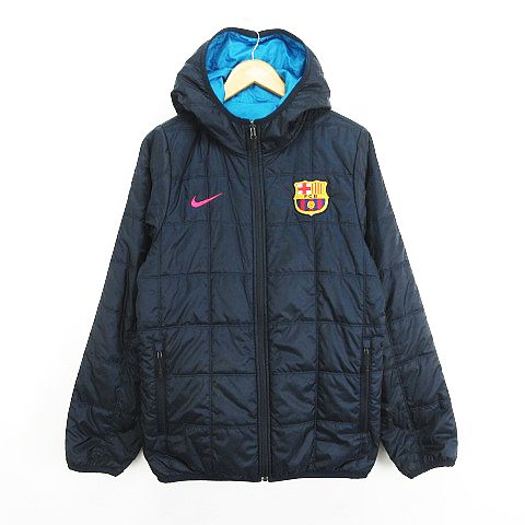 FC Barcelona フード付きジャケット ネイビー