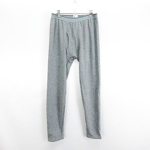 未使用品 三和株式会社 セットアップ 上下 インナーウェア シャツ 長袖 タイツ ロング丈 裏ボア ストレッチ LL グレー ※EKM メンズ