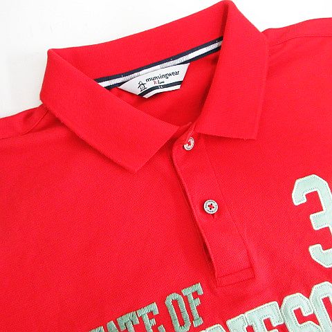 マンシングウェア MUNSINGWEAR R.line ポロシャツ 半袖 ロゴ 英字