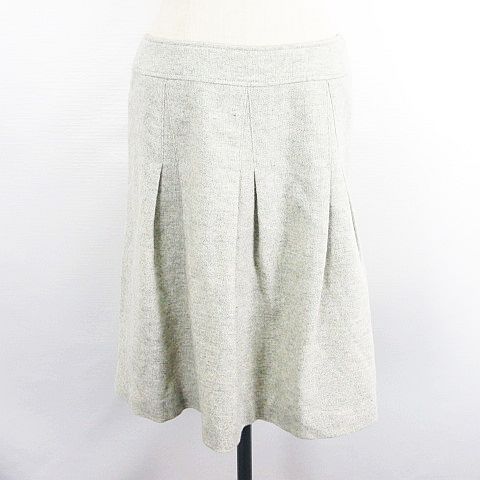 22オクトーブル 22 OCTOBRE スカート ボトムス ひざ丈 タック フレア  
