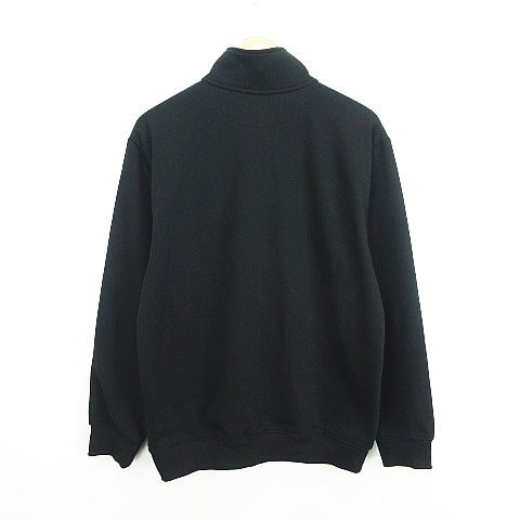 ミスタージュンコ Mr JUNKO トレーナー スウェット ハイネック ハーフジップ 裏起毛 ロゴ L ブラック EKM メンズ 120-202603010100