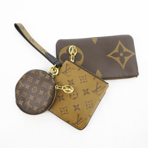 ルイヴィトン Louis Vuitton M ポシェットトリオ ポーチ コインケース 小銭入れ 3点セット Sn0231 Sn0221 モノグラムリバース メンズ レディース 121 ベクトルパーク