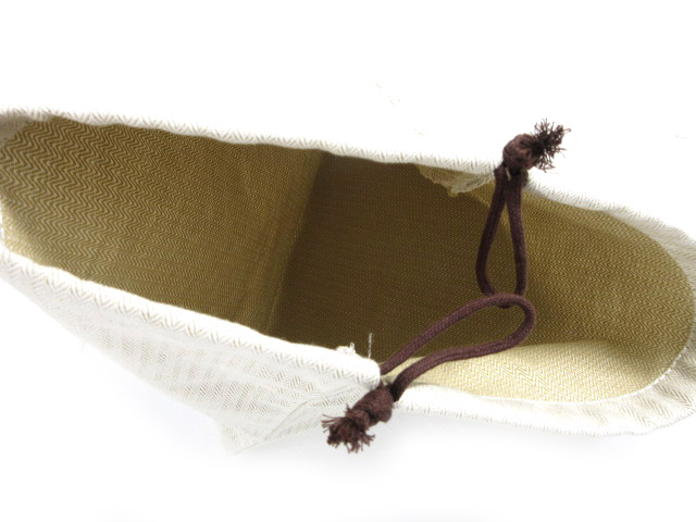 未使用品 エルメス HERMES 保存袋 巾着 布袋 シューズ袋 ヘリンボーン