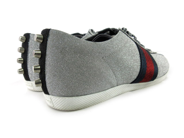 グッチ GUCCI スニーカー シューズ グリッター ローカット 414684 ラメ 