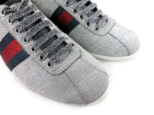 グッチ GUCCI スニーカー シューズ グリッター ローカット 414684 ラメ 