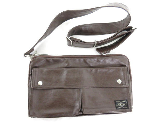 ポーター Porter ショルダーバッグ 斜め掛け ｐｖｃコーティング 茶 ブラウン 鞄 メンズ 121 ベクトルパーク