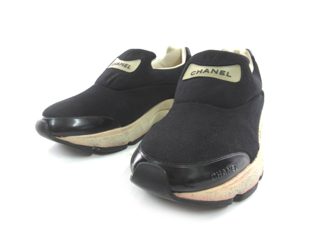 未使用品 シャネル CHANEL ダッドシューズ スニーカー スリッポン 