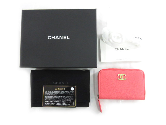 未使用品 シャネル CHANEL コインケース 小銭入れ ラウンドジップ 
