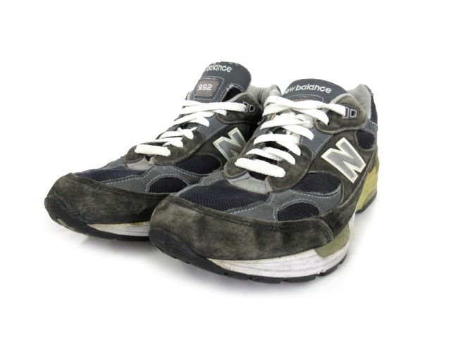 ニューバランス New Balance スニーカー シューズ スウェード メッシュ 992 紺 ネイビー 靴 約27ｃｍ Usa製 メンズ 121 ベクトルパーク