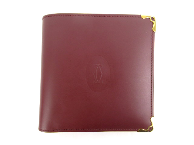 未使用品 カルティエ Cartier 二つ折り財布 ウォレット 小銭入れあり 