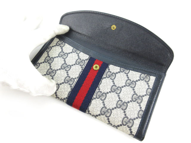 グッチ GUCCI 長財布 ウォレット オールドグッチ GG柄 シェリーライン 