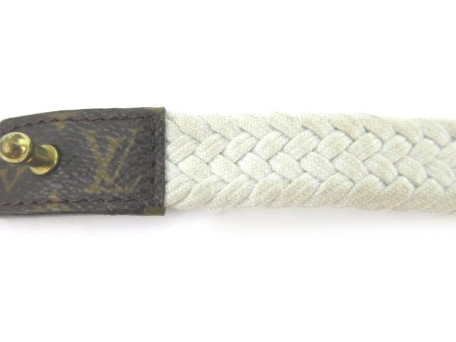 ルイヴィトン LOUIS VUITTON ブレスレット 編み込み モノグラム ロゴ 
