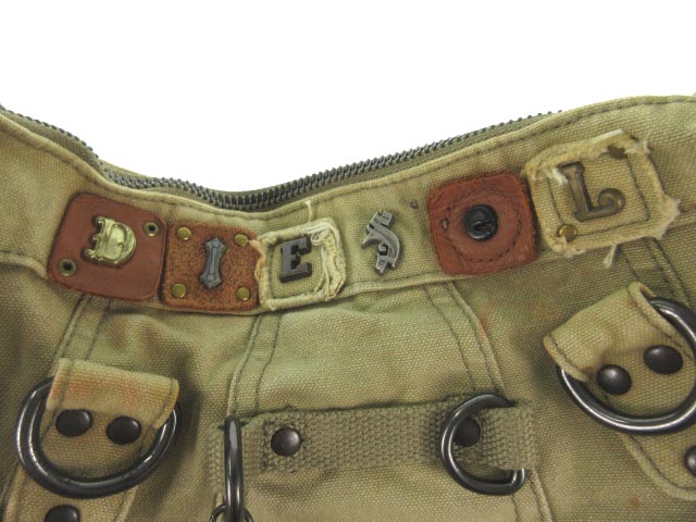 DIESEL メタルロゴ　バッグ　希少　レア　カーキ色 DIESEL メタルロゴ バッグ 希少 レア カーキ色